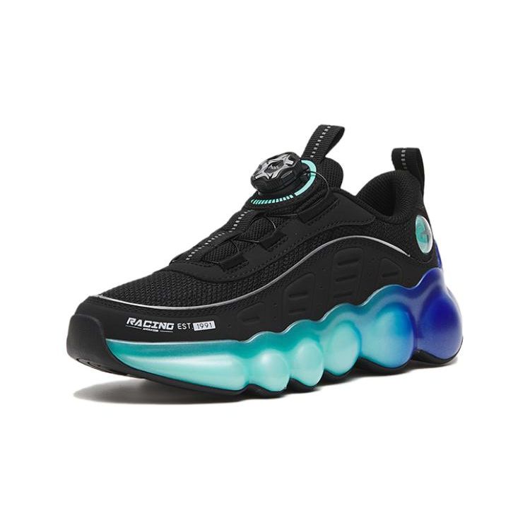 Anta Casual Non-Slip Wear-Resistant Sports Shoes Kids Sneakers Black Blue 312318803-6