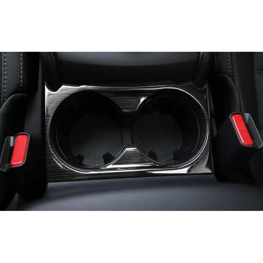 Car Accessories Fit for Mazda CX-5 CX5 2017-2022 2023 2024 2025 Interior Front Water Drink Cup Holders Cover Trim Bezel (Brushed Black Style)