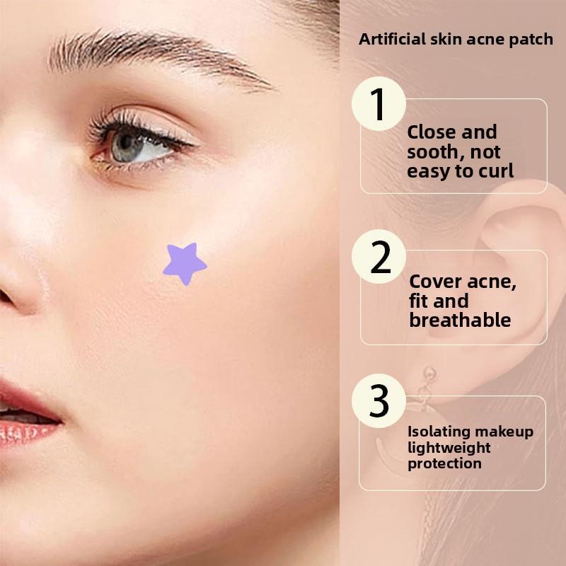 Patchs Hydrocolloïdes Anti-Acné, Patchs Anti-Boutons en Forme d'Étoile pour Couvrir les Imperfections, Absorption et Cicatrisation, Lot de 40