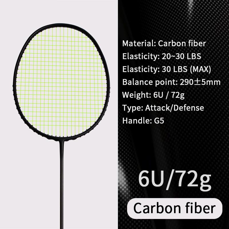 

21-30 LBS badminton racket carbon fiber man woman adult high elasticity durable major Attack racket defense Competition level 21LBS