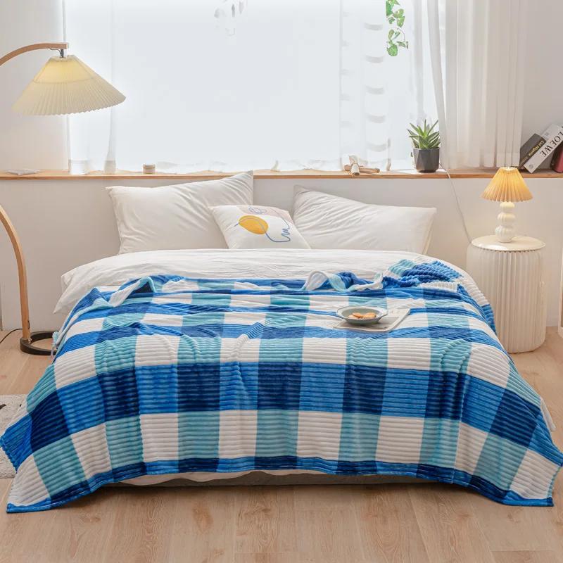 Flannel sheets, warm milk duvet, single and double sided fleece blankets, summer thin blankets, cover blankets