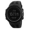 Men's Multifunctional Waterproof Luminous Sports Watch with Large Dial and Black Screen