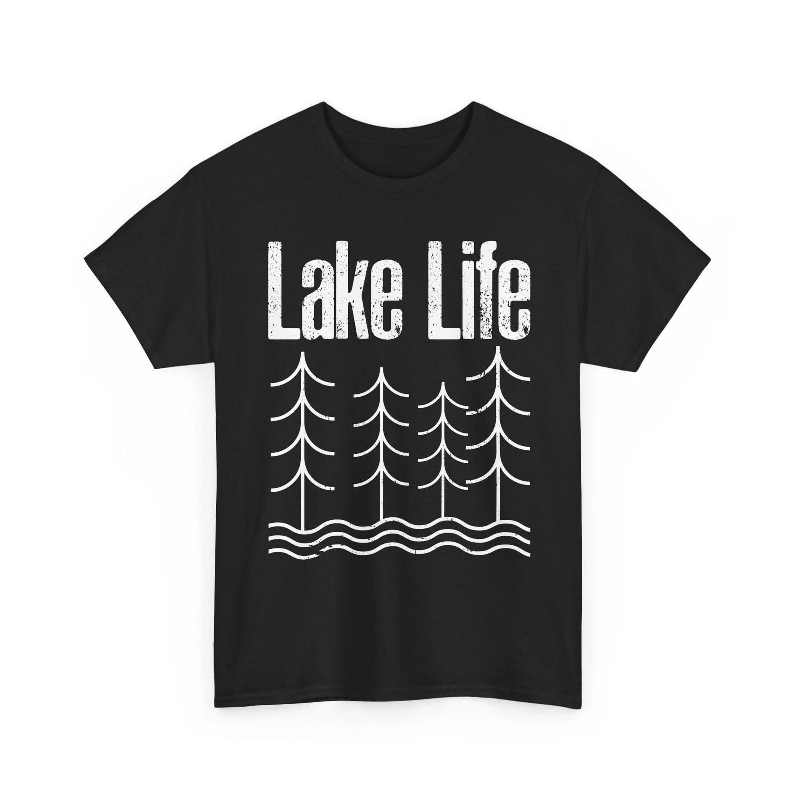 Lake T shirt, Lake Life Wildlife Nature Summer Vacation Boating Shirt S