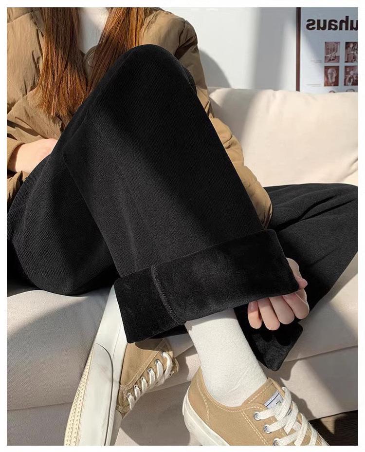 Maternity Warm Velvet Leggings: Comfortable Belly Support for Spring, Autumn, Winter