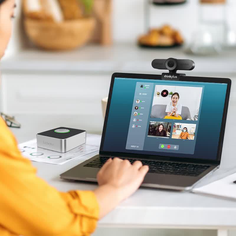 Lenovo 2K USB Video Conferencing Camera & Bluetooth Mic Speaker Kit (CN version)
