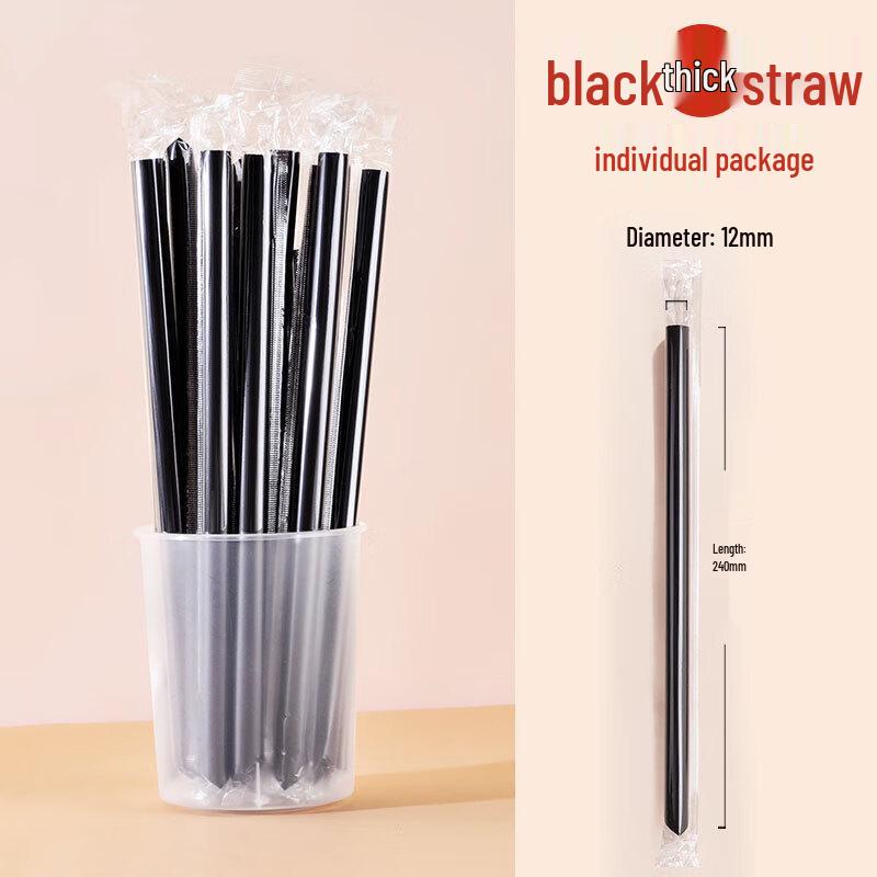 Haogongbang Disposable Straight Thick Straws for Milk Tea