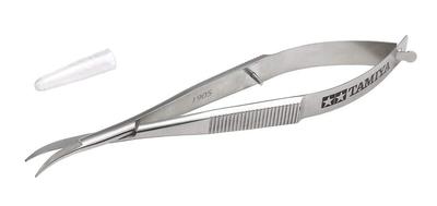 Craft Tool Series Mini 4WD Tesoura curva para corpo de policarbonato Ferramenta de modelo de plástico 74151 No.151