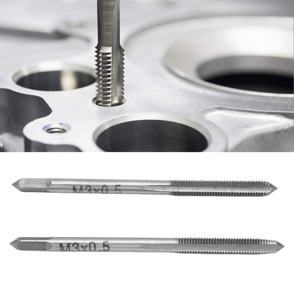 2PcsCelsiusSet   Machine Tap High Speed Steel 3 Straight Flutes Screw Thread Tapping Tool