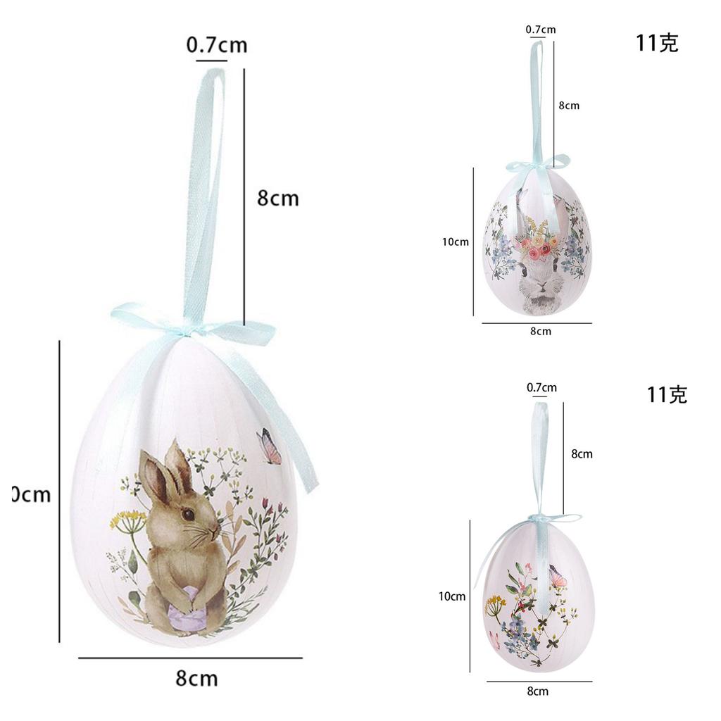 Foam Easter Eggs Pendant Diy Craft Artificial Easter Egg Decorative Cartoon Home Garden Party Decorations Gifts Atmosphere Props