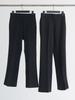Office Work Pants for Hand Stretch [byDream] Semi-Bootcut Pants, Commuting, Washable, Material, Spring/Autumn (L, Long, Black)
