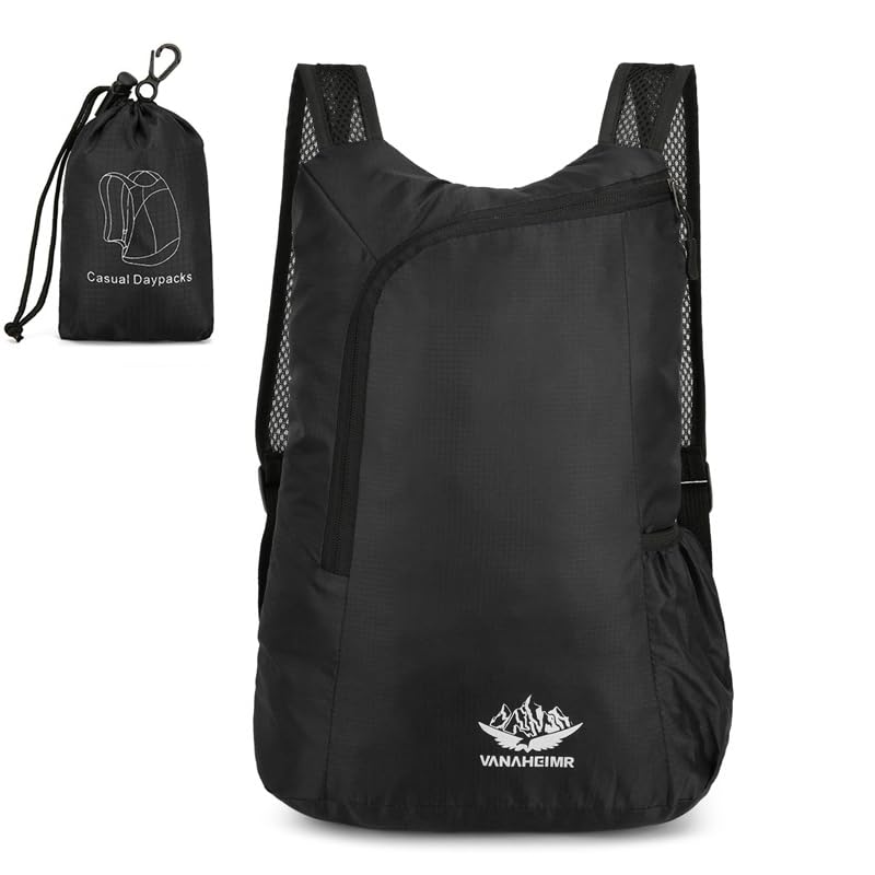 Yurika Outdoor Backpack, Large Capacity Foldable Backpack, Hiking Bag, Ultralight Waterproof Backpack, Outdoor Backpack with Storage Bag, Unisex, for