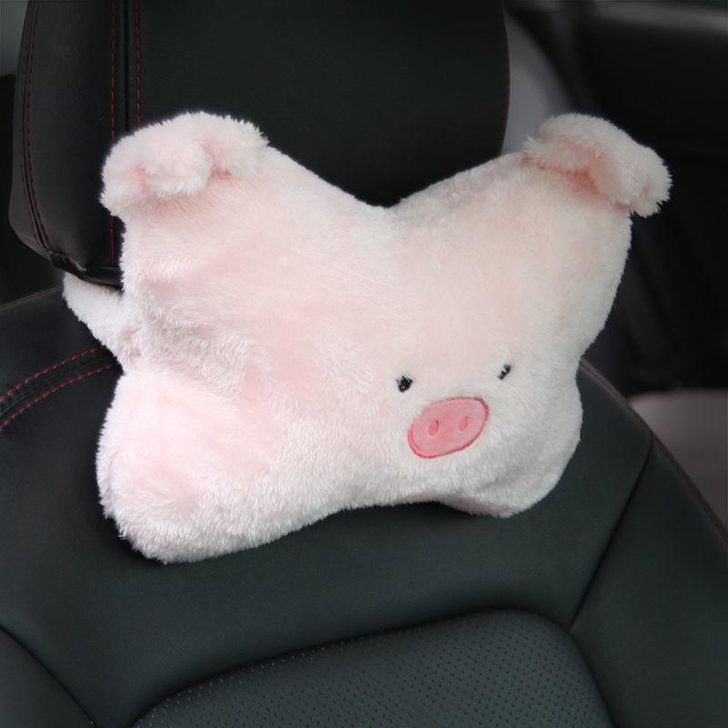 

Car Headrest Cute Cartoon Neck Pillow & Lumbar Support Set for Women
