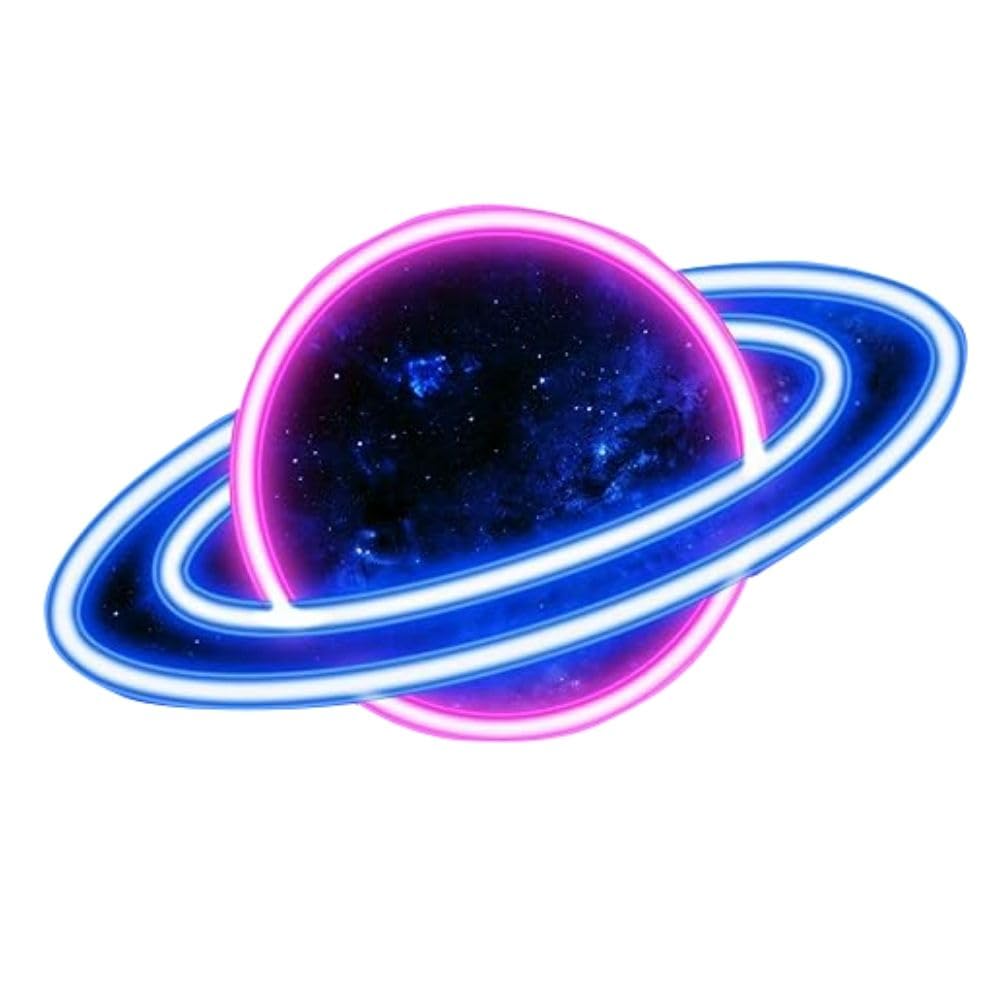 

PLEAVIT Neon Sign, LED Neon Light, Interior Room Wall Hanging, Space Planet USB Lighting