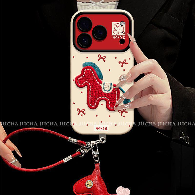iPhone 17 Pro Max Full Coverage Silicone Case with Lanyard & Heart Butterfly Design