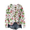 Women's Vintage Knit Button Print Cardigan Jacket
