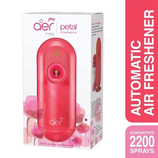 Godrej Aer Matic, Automatic Air Freshener Kit with Flexi Control - Violet Valley Bloom (225 Ml) & Matic, Automatic Air Freshener Kit L (225 Ml) Combo