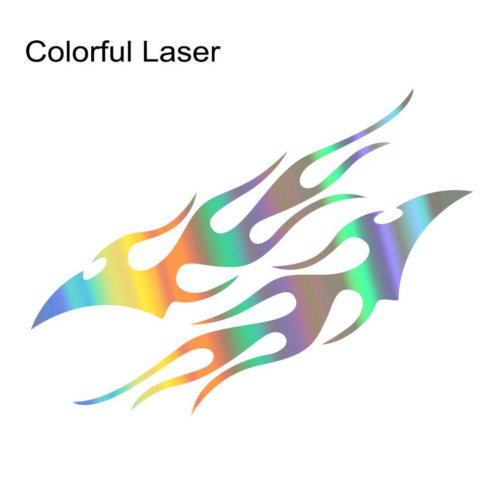 4PCS Cool Car Stickers Flame Shape Car Body Stickers Self-Adhesive Flame Stripes Vinyl Decals Auto Door Decoration Accessories