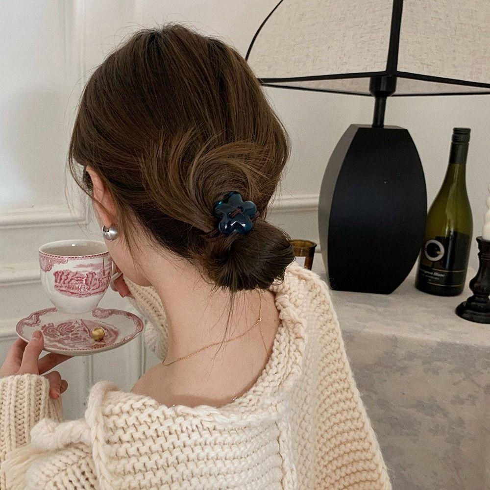 High Horsetail Hair Rope Bear Hair Rubber Bands Flower Scrunchies Women Hair Bands Sweet Hair Ties