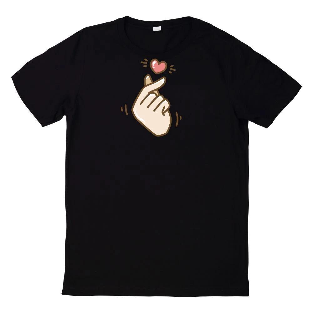 T-Shirt Koreanisches Fingerherz K Pop Herz Handzeichen S