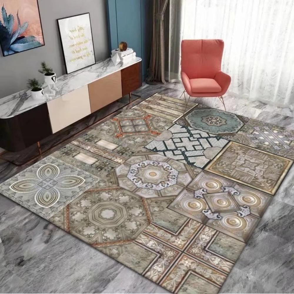 Nordic Moroccan Carpet Bedroom Living Room Dirt Resistant Carpet Bohemian National Style Home Decor Home Coffee Table Floor Mat