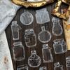 1pack/30Pcs Ins Style Transparent Glass Bottle Stickers, DIY Handmade Album Scrapbooking Decorative Supplies