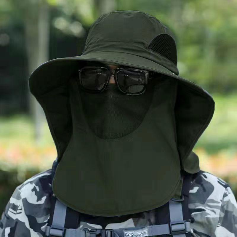 

Summer Men s Hat Outdoor Hat Mountaineering Hat Fishing Hat Sun Protection Hat Foldable Sun Hat Men s Shawl Hat One Size