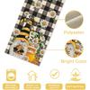 Seliem Spring Bee Gnome Table Runner, Honey Black White Buffalo Plaid Check Home Kitchen Dining Decor, Summer Seasonal Farmhouse Daisy Decorations