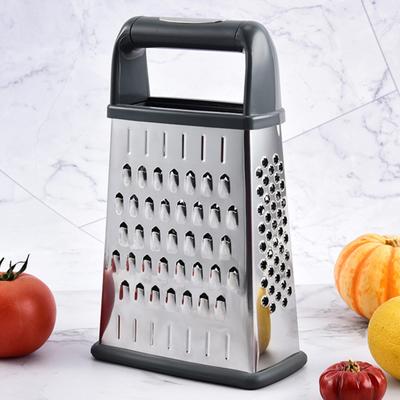 Grater with Container Professional Vegetable Cutter 4-Sided Stainless Steel Shredder for Kitchen