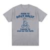 Born To Dilly Dally Bear Bicycle Graphic Tee Vintage Cartoon Text Print Y2k Oversized Unisex Summer Streetwear Short Sleeve Top