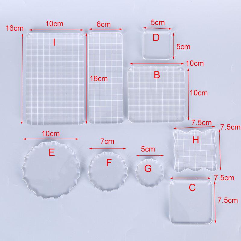 Acrylic Clear Handle Seal Stamp Block Diy Scrapbooking Album Stamps Craft Making