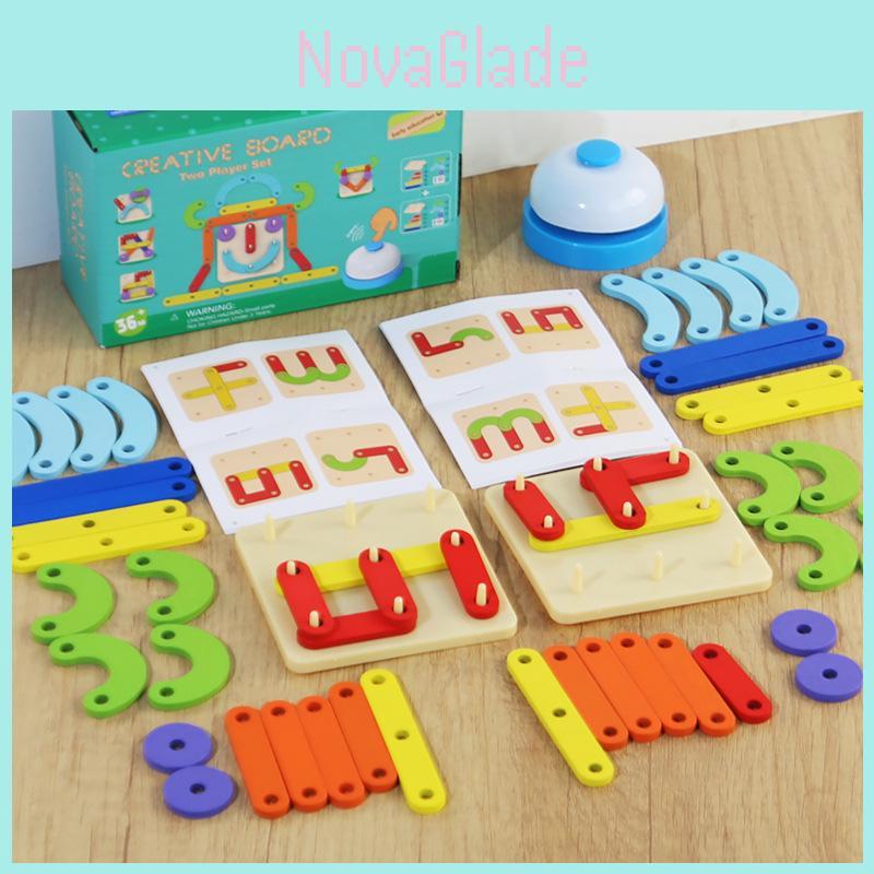 Wooden Puzzle Battle Board With Color Recognition For Kids Learning And Cognitive Development
