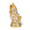 Lord Ganesha Idol Gold & Silber Murti für Glück & Erfolg Heimdeko & Geschenke (3.4x3.4x7cm)