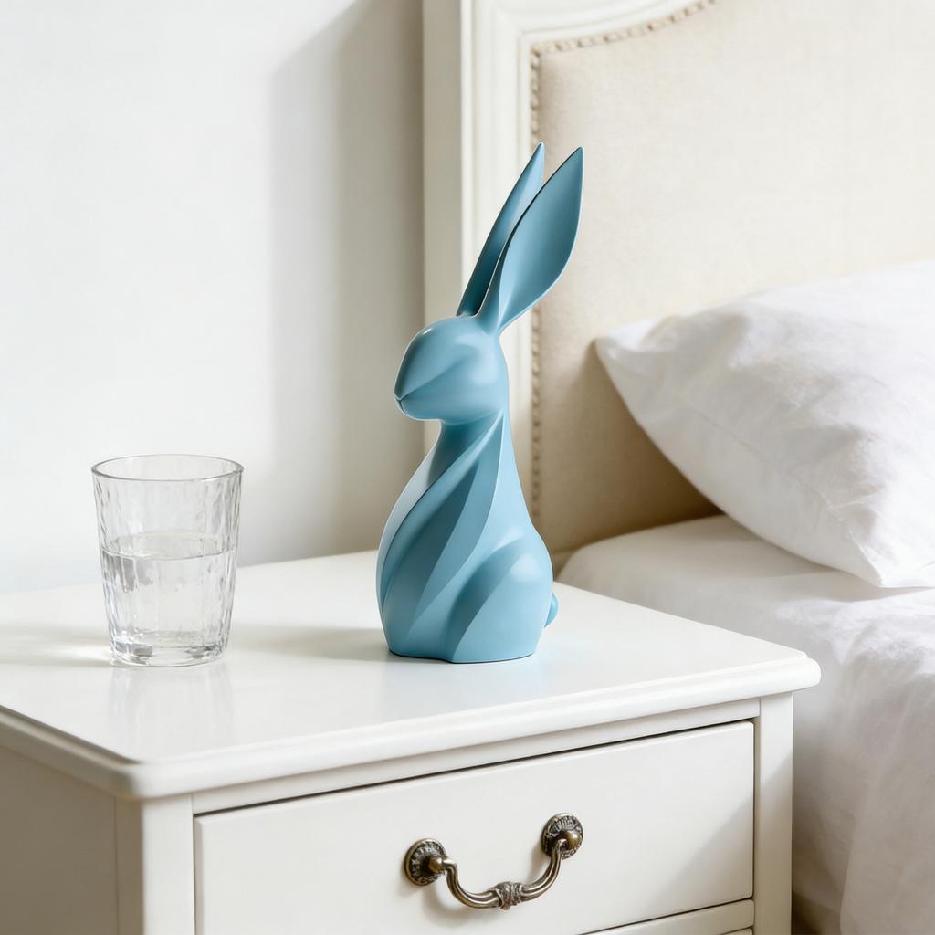 Easter Bunny Statue Ornament - Modern Minimalist Living Room Desktop Home Decor