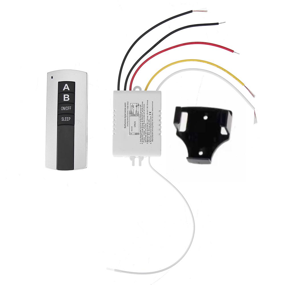 1/2/3 Ways ON OFF 220V Wireless Lamp Remote Control Switch Receiver Transmitter with/no Remote Bracket for Lighting Lamp Fan