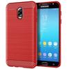 Luxury Carbon Fiber Case for Samsung Galaxy J7 Plus J7+ Full Protective Soft Cover for galaxy j7 plus Shockproof Silicone Case