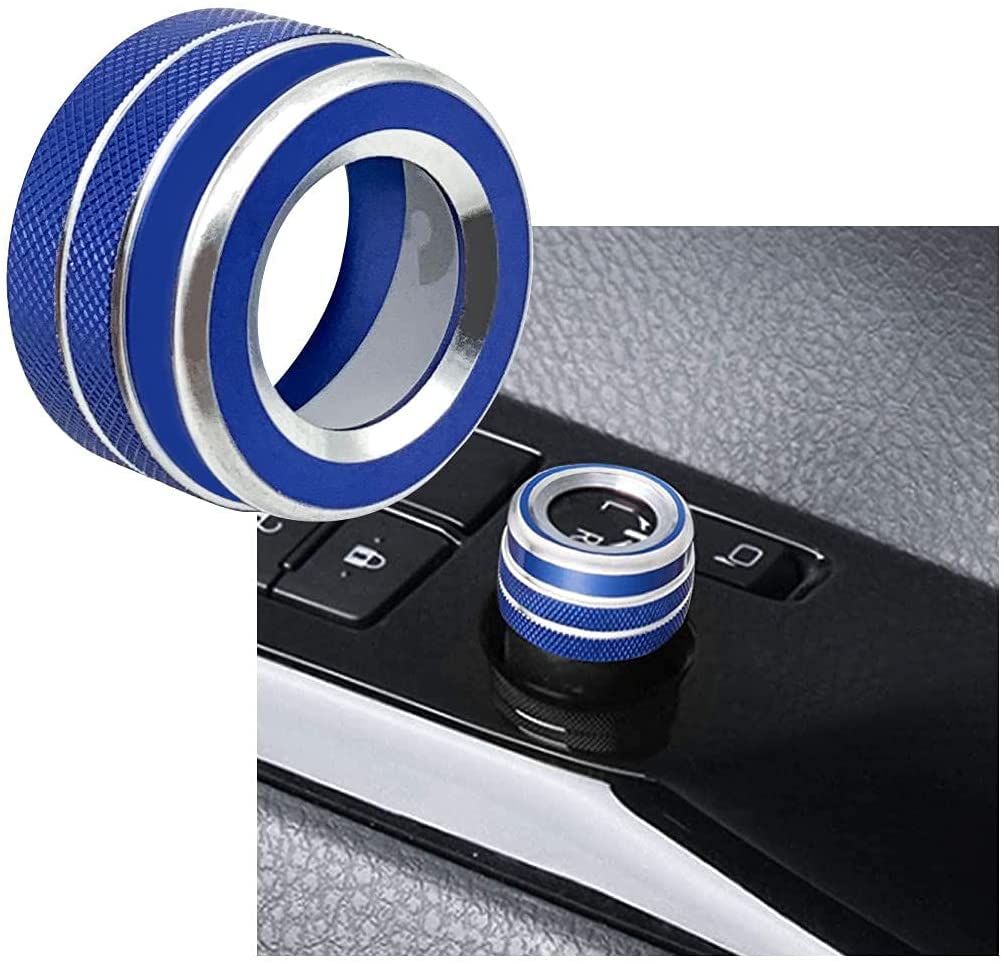 

HEE Toyota Exclusive Design Mirror Adjustment Switch Aluminum Cover Fits Many Toyota Models Control Knob Ring Cover (Blue) синий