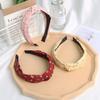 2024 New Printed Headband Wide Edge Simple Hair Band Fabric Knotted Headband Hair Accessories Woman
