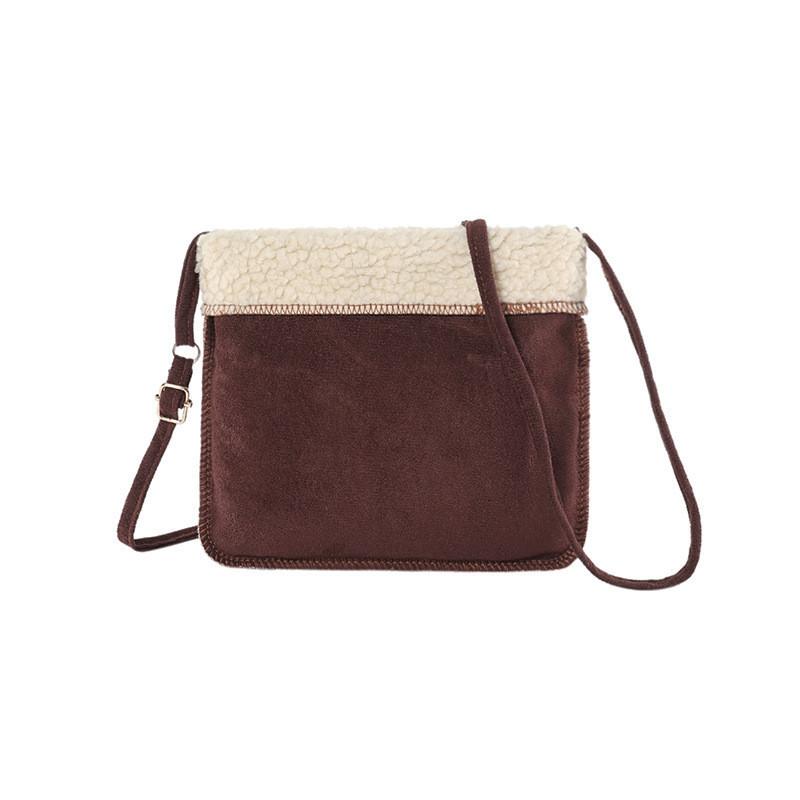 Wholesale Fashion Plush Flipped Shoulder Messenger Bag Women 2023 Winter New Casual Trendy Versatile Small Square Bag