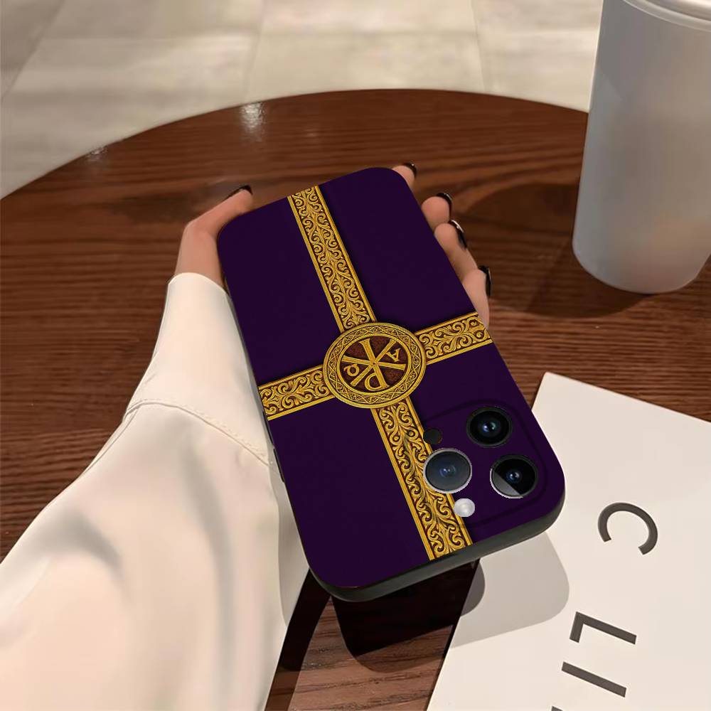 Orthodox Cross  Phone Case For iPhone 17,16,15,14,13,12,11,Pro,X,Xs,MAX,Plus TPU Soft To Skin-friendly Cover