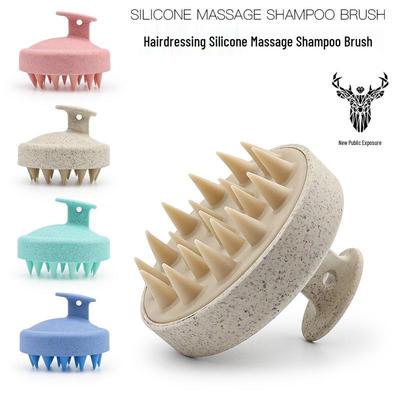 Silikonový masážní šamponový kartáč na pokožku hlavy