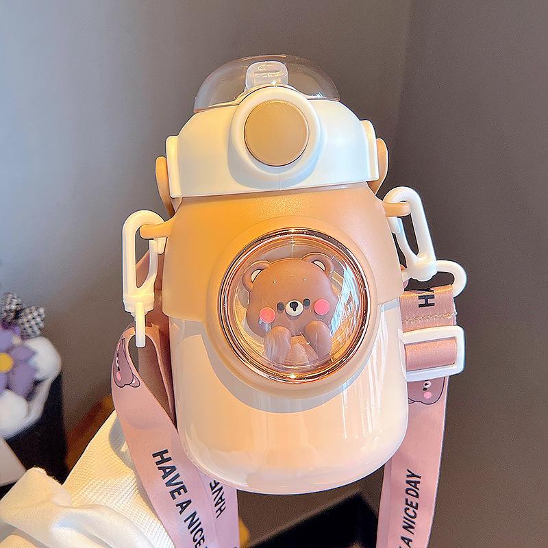 Thermos Cup Girls High Value 316 Double Drinking Cup Cute Student School Special Big Belly Cup Children's Kettle
