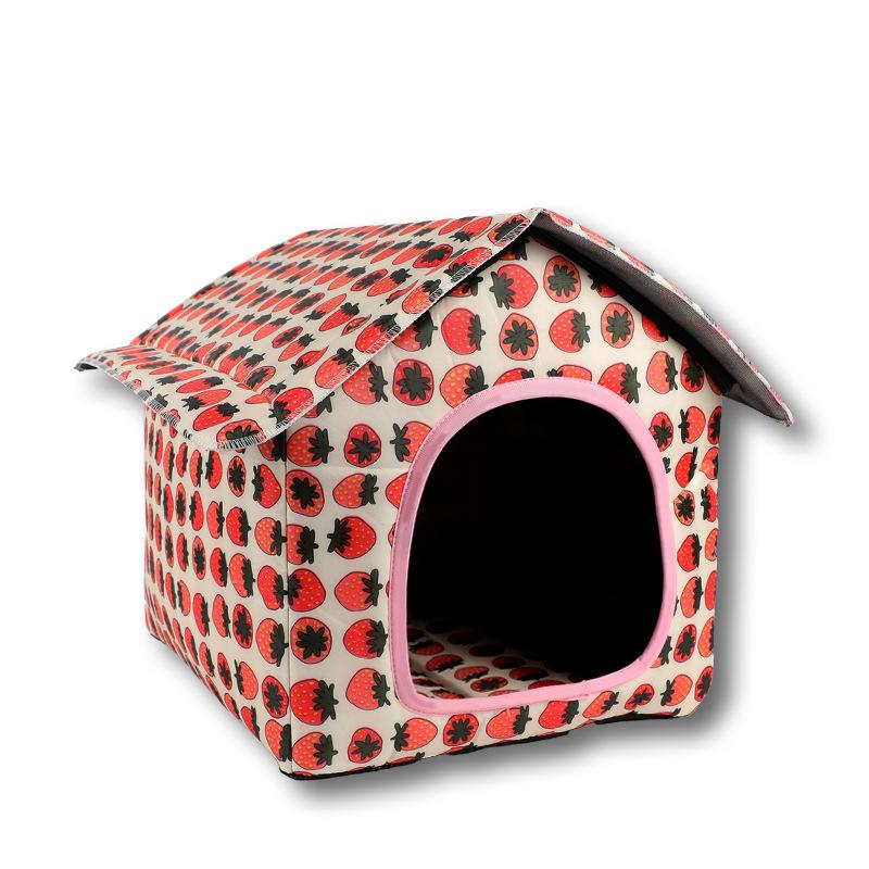 

Washable Folding Cat Nest Stray Pet House Wear-resistant Creative Dog House All Seasons Removable Outdoor Waterproof Cat House S(31x27x32cm)