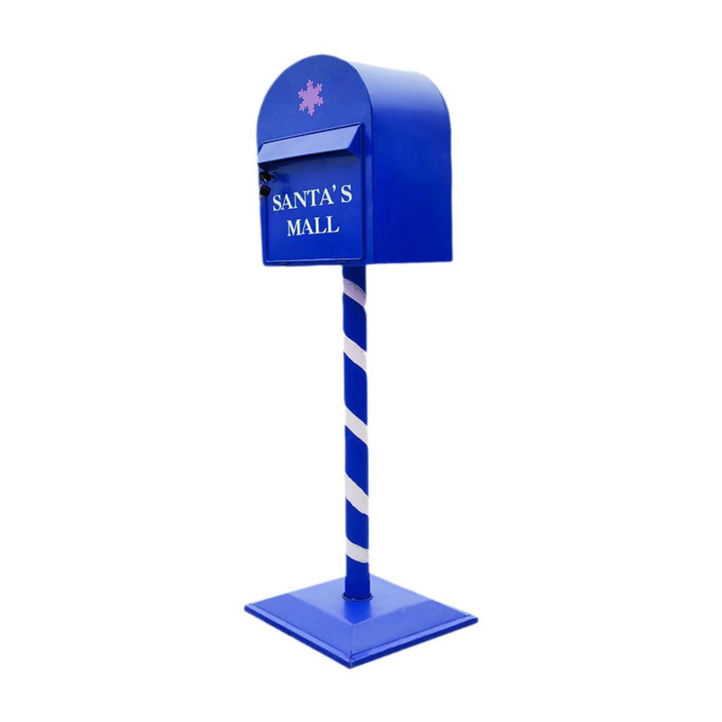 Christmas Metal Standing Mailbox Model Versatile Sturdy Restaurant Bar Decor