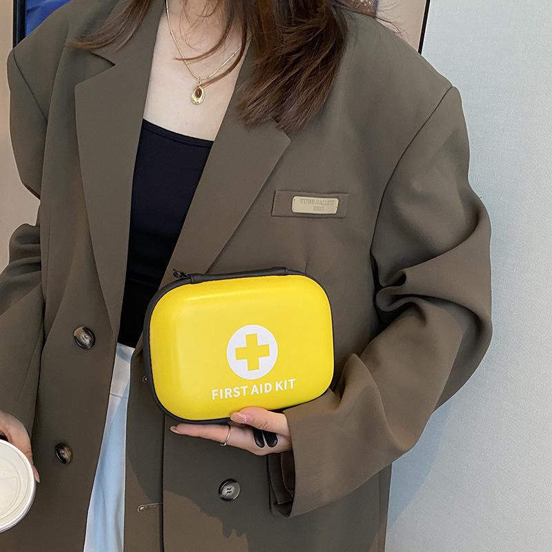 Compact PU First Aid Kit for Car and Outdoor Use