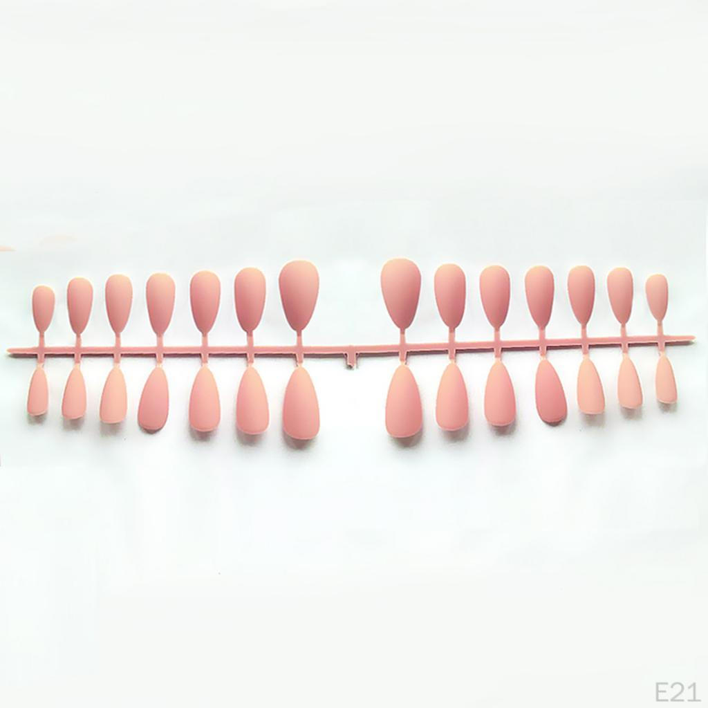 24Pcs Salon Artificial False Nails Tips Cosplay Matte Nail