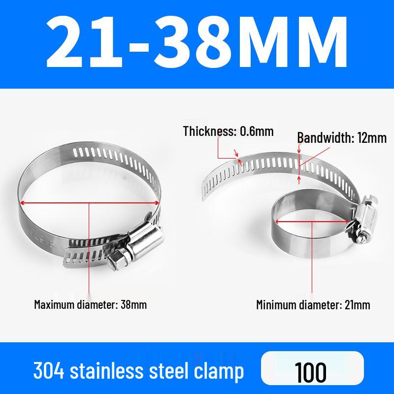 304 Stainless Steel Quick-Install Hose Clamp for Gas Pipes
