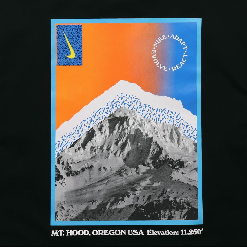 Nike Mountain Print Casual Sport Sweatshirt Men Tops Black CZ4664-010