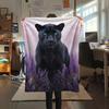 1Pc Lavenderanimals Print Flannel Blanket, High quality Comfortable for All Seasons, Home Decor, Warmth and Comfort, Perfect for Christmas Gifts