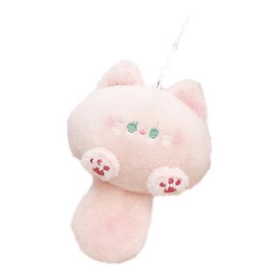 Squeaky Cat Plush Toy Doll Squeak Keychain Fluffy Soft Stuffed Toy Backpack Bag Pendant Adorkable Gift For Kids Girlfriend