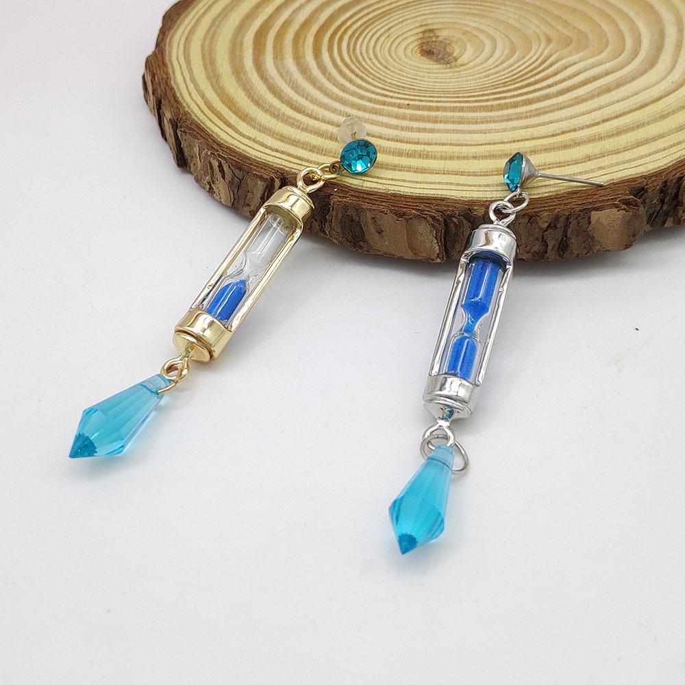 Vanitas no Carte Crystal Hourglass Dangle Earrings